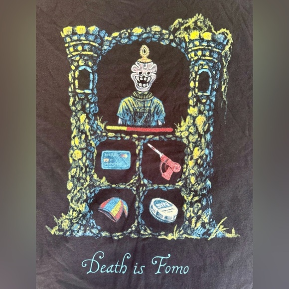 Noel Miller Death is FOMO Graphic T-Shirt Black Size L Comedy YouTuber Tee - Picture 6 of 6